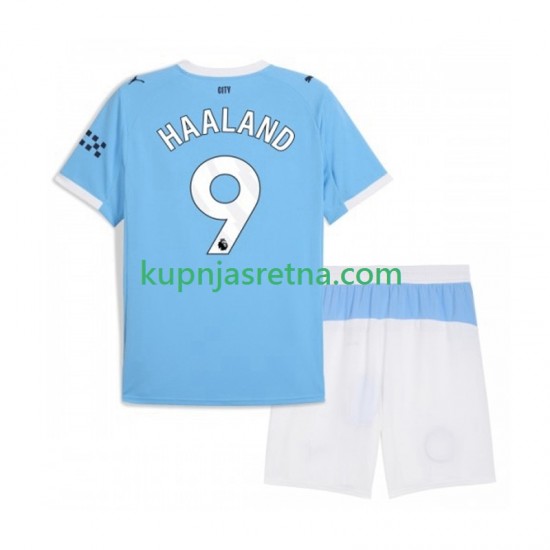 Dječja Domaći Home Dresova Manchester City Erling Haaland 9 2025-2026 Kratkih Rukava