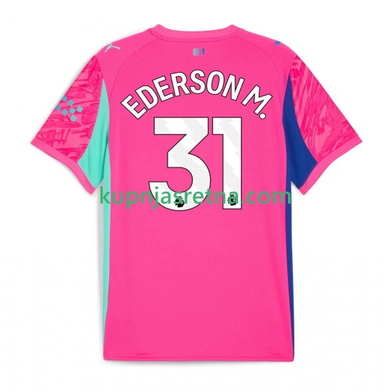 Muškarci Gostujući Away Golmanski Dresova Manchester City Ederson Moraes 31 2025-2026 Kratkih Rukava