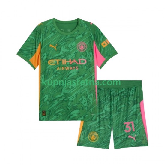 Dječja Domaći Home Golmanski Dresova Manchester City Ederson Moraes 31 2025-2026 Kratkih Rukava