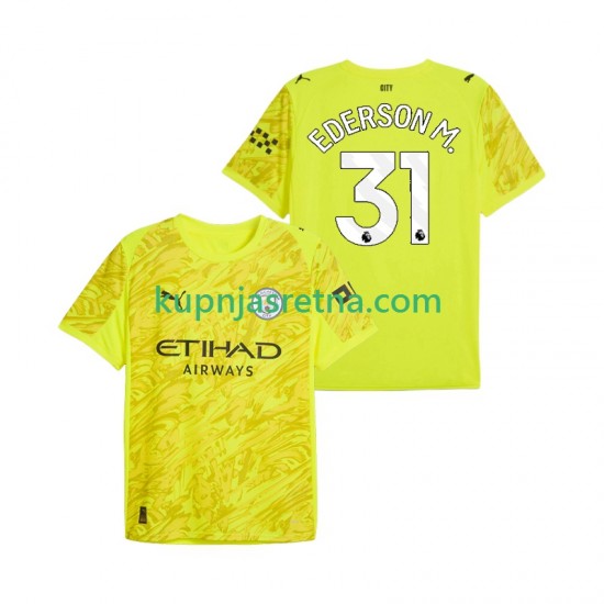 Muškarci Treći Golmanski Dresova Manchester City Ederson Moraes 31 2025-2026 Kratkih Rukava