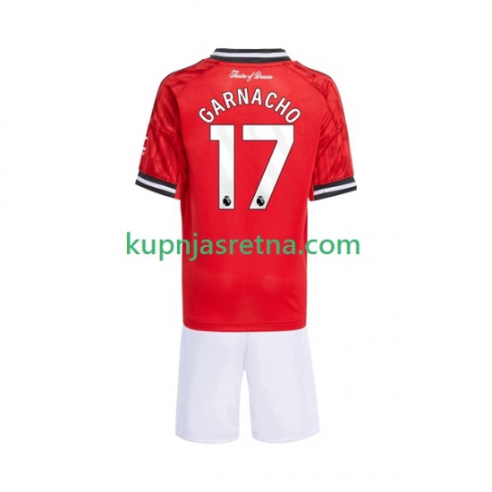 Dječja Domaći Home Dresova Manchester United Alejandro Garnacho 17 2025-2026 Kratkih Rukava