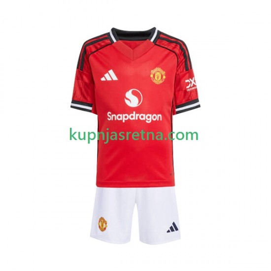 Dječja Domaći Home Dresova Manchester United 2025-2026 Kratkih Rukava