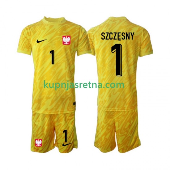 Dječja Domaći Home Golmanski Dresova Poljska Szczesny 1 2024 Kratkih Rukava