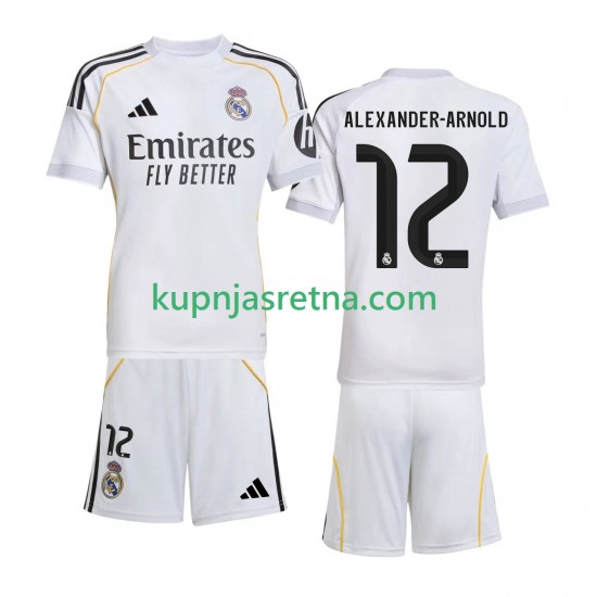 Dječja Domaći Home Dresova Real Madrid Alexander-Arnold 12 2025-2026 Kratkih Rukava