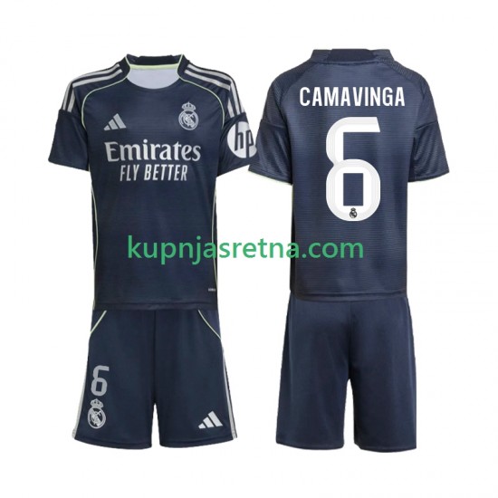 Dječja Gostujući Away Dresova Real Madrid Camavinga 6 2025-2026 Kratkih Rukava