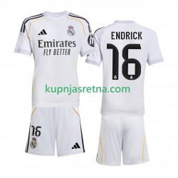 Dječja Domaći Home Dresova Real Madrid Endrick 16 2025-2026 Kratkih Rukava Dječja Domaći Home Dresova Real Madrid Endrick 16 2025-2026 Kratkih Rukava