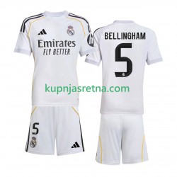 Dječja Domaći Home Dresova Real Madrid Jude Bellingham 5 2025-2026 Kratkih Rukava Dječja Domaći Home Dresova Real Madrid Jude Bellingham 5 2025-2026 Kratkih Rukava