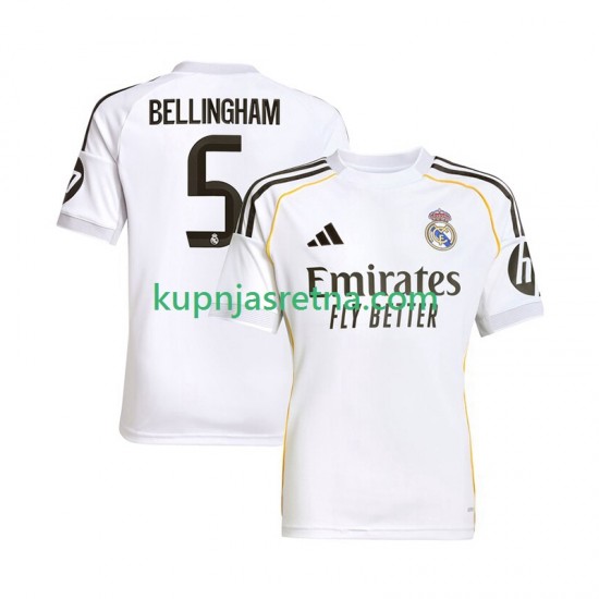 Muškarci Domaći Home Dresova Real Madrid Jude Bellingham 5 2025-2026 Kratkih Rukava