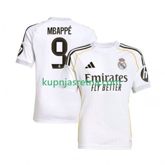Muškarci Domaći Home Dresova Real Madrid Kylian Mbappe 9 2025-2026 Kratkih Rukava