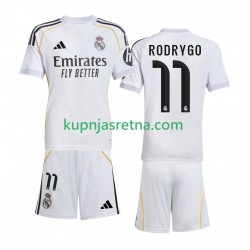 Dječja Domaći Home Dresova Real Madrid Rodrygo 11 2025-2026 Kratkih Rukava Dječja Domaći Home Dresova Real Madrid Rodrygo 11 2025-2026 Kratkih Rukava