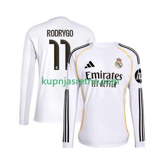 Muškarci Domaći Home Dresova Real Madrid Rodrygo 11 2025-2026 Dugim Rukavima