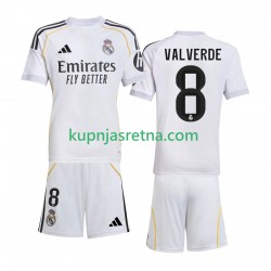 Dječja Domaći Home Dresova Real Madrid Valverde 8 2025-2026 Kratkih Rukava Dječja Domaći Home Dresova Real Madrid Valverde 8 2025-2026 Kratkih Rukava
