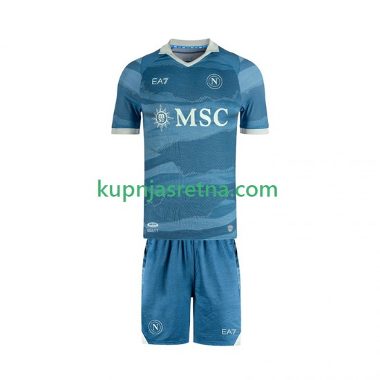Dječja Domaći Home Dresova Napoli SSC Special 2024-2025 Kratkih Rukava