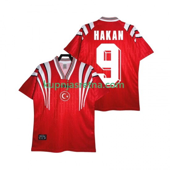 Muškarci Domaći Home Dresova Turska HAKAN 9 Retro 1996 Kratkih Rukava
