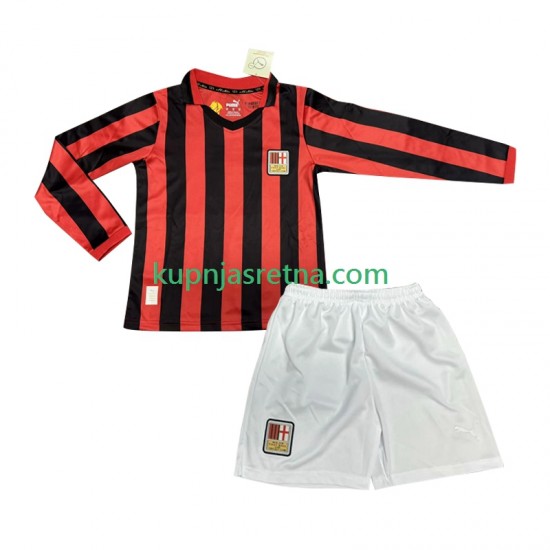 Dječja Domaći Home Dresova AC Milan 125th Anniversary 2024-2025 Dugim Rukavima