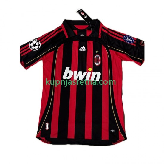 Muškarci Domaći Home Dresova AC Milan KAKA 8 Retro 2006-2007 Kratkih Rukava