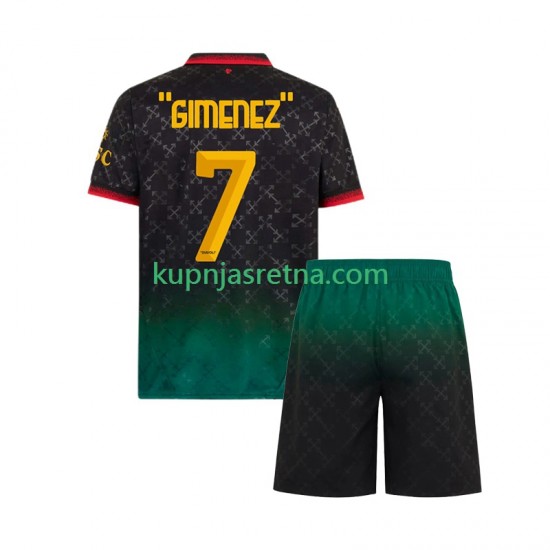Dječja Četvrti Dresova AC Milan Santiago Gimenez 7 2024-2025 Kratkih Rukava