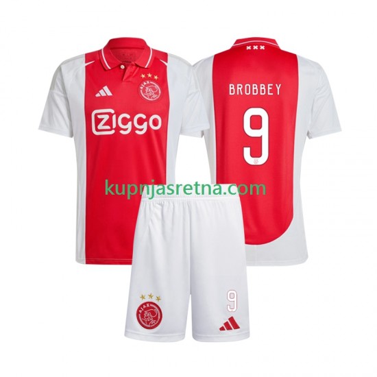 Dječja Domaći Home Dresova AFC Ajax Brian Brobbey 9 2024-2025 Kratkih Rukava