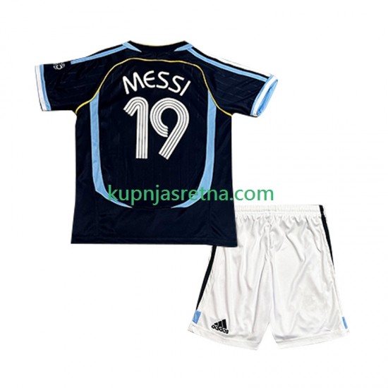 Dječja Gostujući Away Dresova Argentina Lionel Messi 19 Retro 2006 Kratkih Rukava