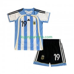 Dječja Domaći Home Dresova Argentina Lionel Messi 19 Retro 2006 Kratkih Rukava
