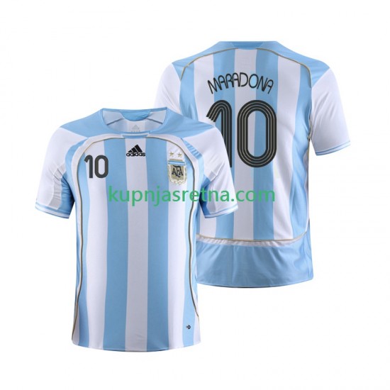 Muškarci Domaći Home Dresova Argentina Maradona 10 Retro 2006 Kratkih Rukava