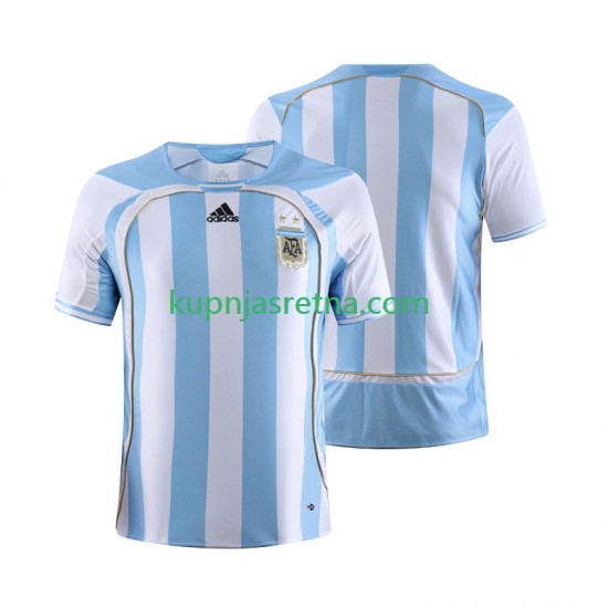Muškarci Domaći Home Dresova Argentina Retro 2006 Kratkih Rukava