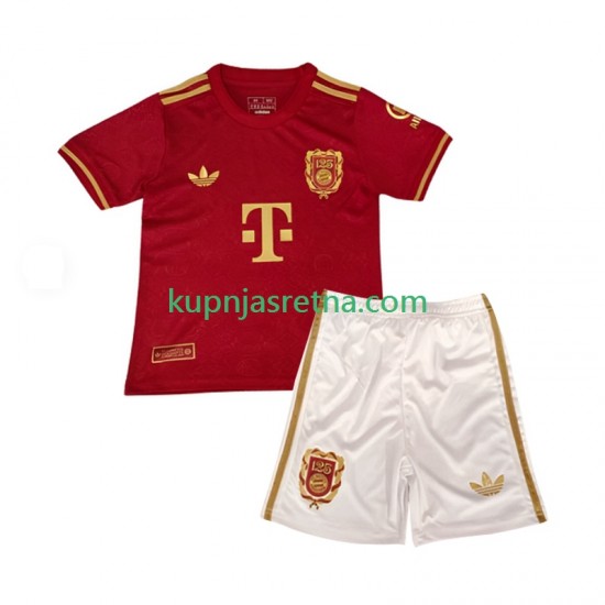 Dječja Domaći Home Dresova FC Bayern München 125th Anniversary 2024-2025 Crvena Kratkih Rukava