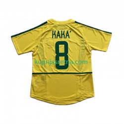 Muškarci Domaći Home Dresova Brazil KAKA 8 Retro 2002 Kratkih Rukava