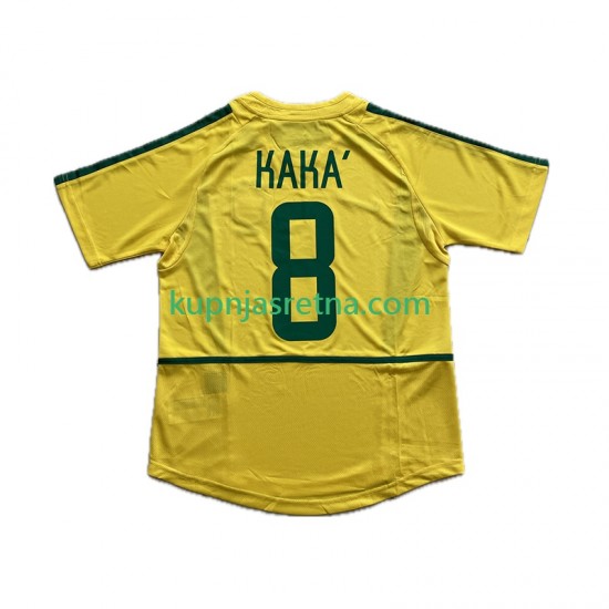 Muškarci Domaći Home Dresova Brazil KAKA 8 Retro 2002 Kratkih Rukava