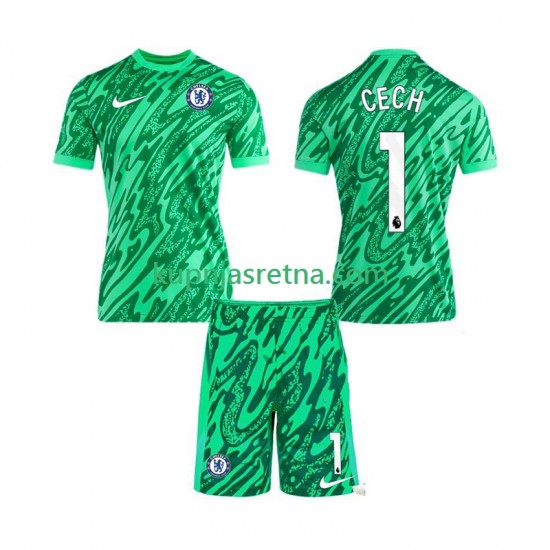 Dječja Treći Golmanski Dresova Chelsea CECH 1 2024-2025 Kratkih Rukava