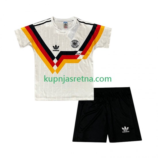 Dječja Domaći Home Dresova Njemačka Retro 1990 Kratkih Rukava