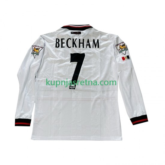 Muškarci Gostujući Away Dresova Manchester United Beckham 7 Retro 1998-1999 Dugim Rukavima