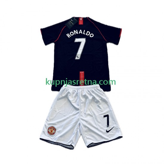 Dječja Gostujući Away Dresova Manchester United Cristiano Ronaldo 7 Retro 2007-2008 Kratkih Rukava