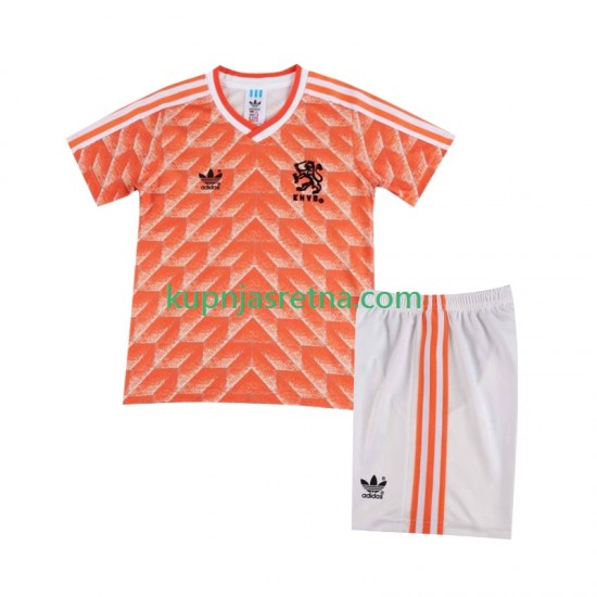 Dječja Domaći Home Dresova Nizozemska Retro 1988 Kratkih Rukava