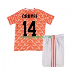 Dječja Domaći Home Dresova Nizozemska Cruyff 14 Retro 1988 Kratkih Rukava