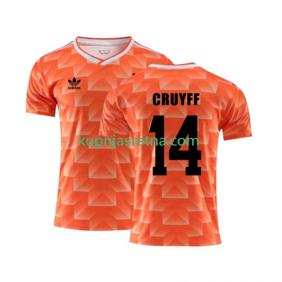 Muškarci Domaći Home Dresova Nizozemska Cruyff 14 Retro 1988 Kratkih Rukava