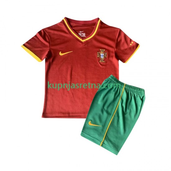 Dječja Domaći Home Dresova Portugal Retro 2000 Kratkih Rukava