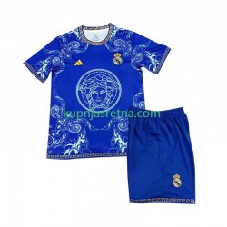 Dječja Domaći Home Dresova Real Madrid Versace Edition 2024-2025 Plava Kratkih Rukava Dječja Domaći Home Dresova Real Madrid Versace Edition 2024-2025 Plava Kratkih Rukava