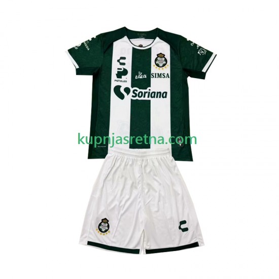 Dječja Domaći Home Dresova Santos Laguna 2024-2025 Kratkih Rukava
