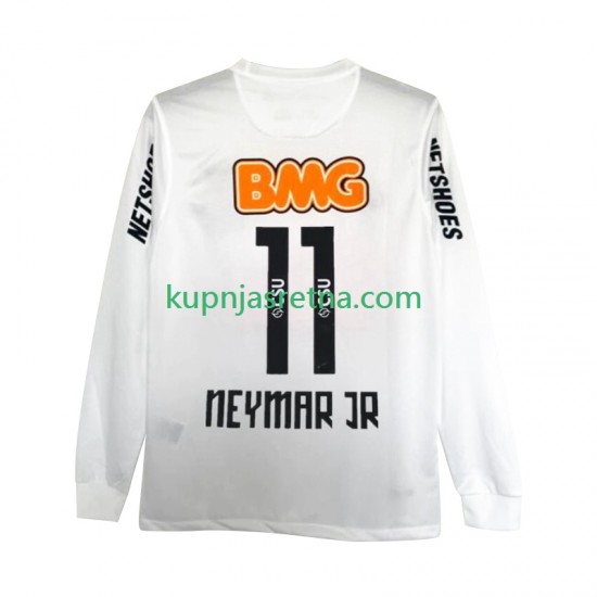 Muškarci Domaći Home Dresova Santos Neymar JR 11 Retro 2011-2012 Dugim Rukavima