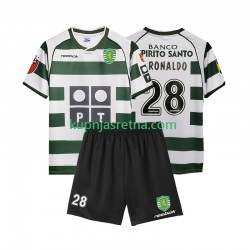 Dječja Domaći Home Dresova Sporting CP Cristiano Ronaldo 28 Retro 2001 2003 Kratkih Rukava Dječja Domaći Home Dresova Sporting CP Cristiano Ronaldo 28 Retro 2001 2003 Kratkih Rukava