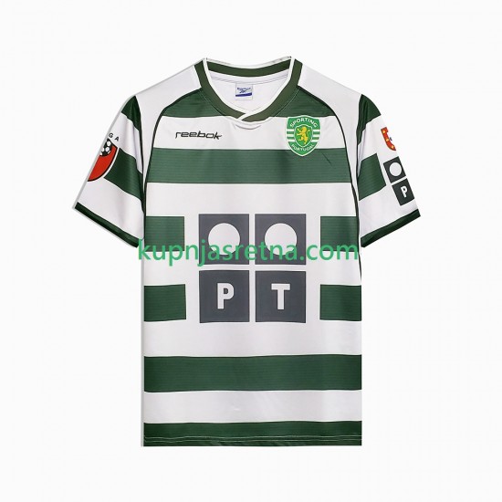 Muškarci Domaći Home Dresova Sporting CP Retro 2001 2003 Kratkih Rukava