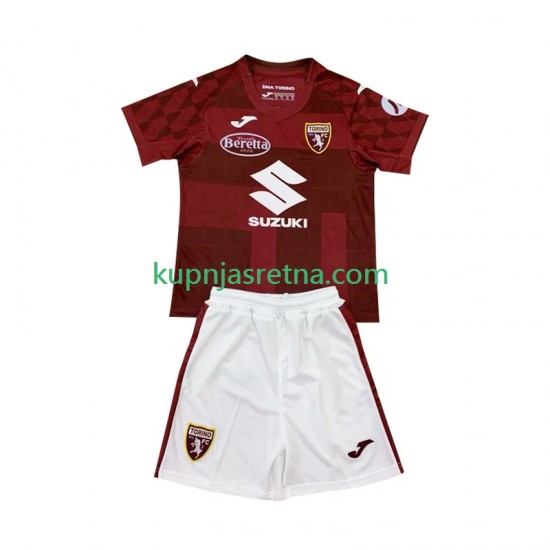 Dječja Domaći Home Dresova Torino 2024-2025 Kratkih Rukava