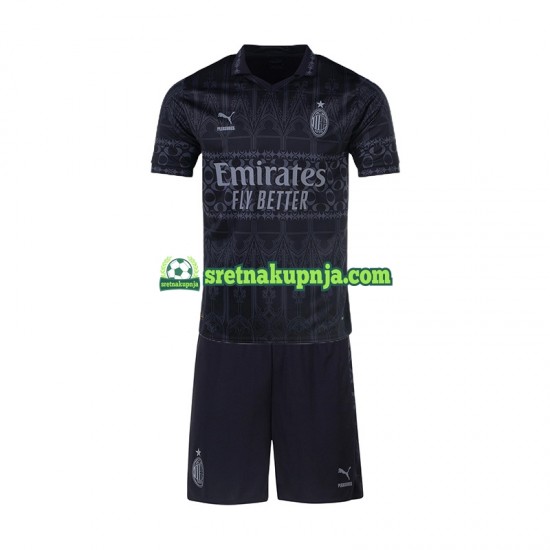 Dječja Četvrti Dresova AC Milan 2023-2024 Crno Kratkih Rukava