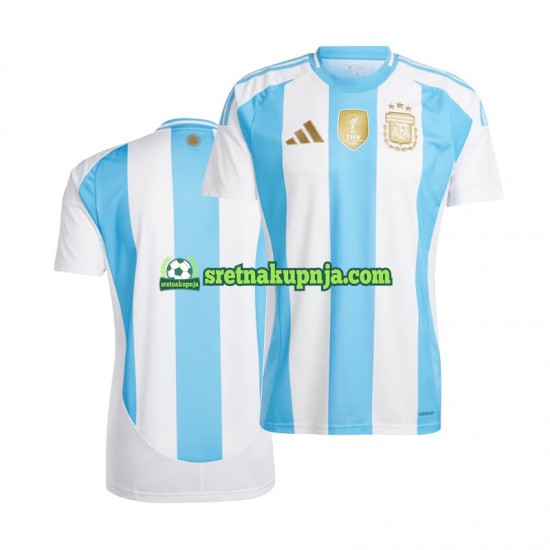 Muškarci Domaći Home Dresova Argentina Copa America 2024 Plava Bijela Kratkih Rukava