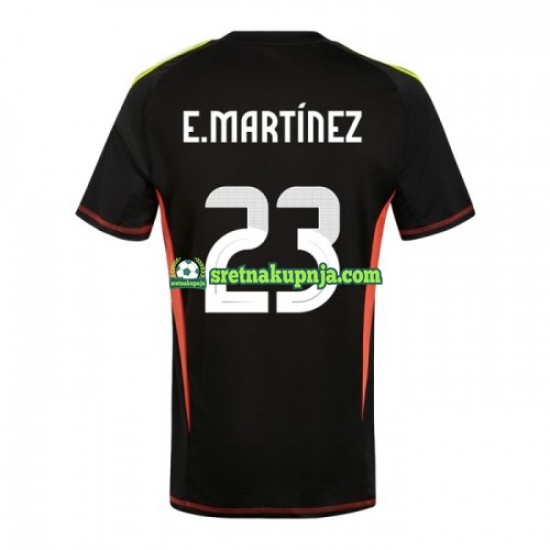 Muškarci Domaći Home Golmanski Dresova Argentina Emiliano Martinez 23 Copa America 2024 Crno Kratkih Rukava