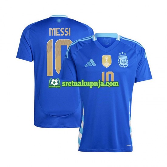 Muškarci Gostujući Away Dresova Argentina Lionel Messi 10 Copa America 2024 Plava Kratkih Rukava