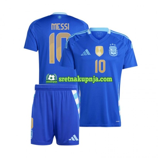 Dječja Gostujući Away Dresova Argentina Lionel Messi 10 Copa America 2024 Plava Kratkih Rukava