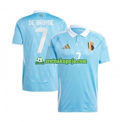 Muškarci Gostujući Away Dresova Belgija De Bruyne 7 Euro 2024 Plava Kratkih Rukava Muškarci Gostujući Away Dresova Belgija De Bruyne 7 Euro 2024 Plava Kratkih Rukava