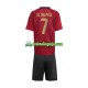 Dječja Domaći Home Dresova Belgija De Bruyne 7 Euro 2024 Crvena Kratkih Rukava